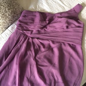 Lavender one-shoulder formal dress